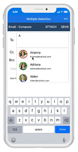 Xamarin iOS AutoComplete token representation