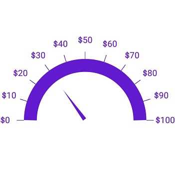 Xamarin.iOS Circular Gauge supports label customization.