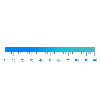 Xamarin.iOS Linear Gauge supports gradient colors.