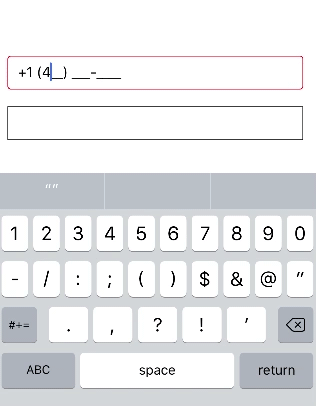 xamarin iOS masked text box value contains typed characters