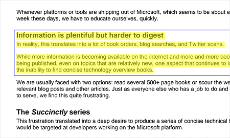 Highlight important text.