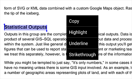 Select and copy text.