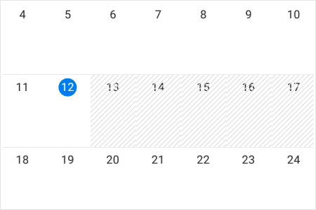 Blackout dates in  Xamarin.iOS Scheduler month view