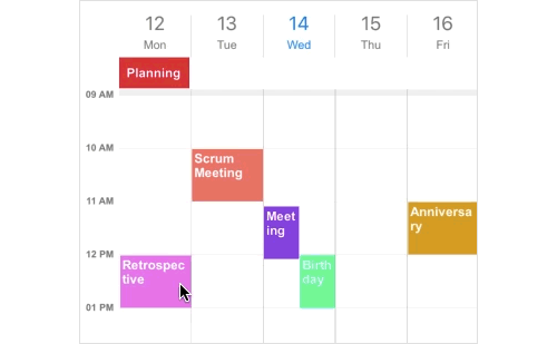 Drag and drop appointments in Xamarin.iOS Scheduler