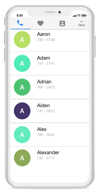 Selection support for tab control
