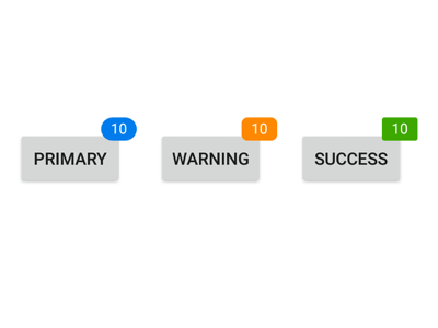 Xamarin.Forms badge view showing customized rounded corner badge support