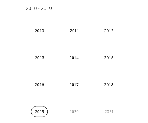 Decade view in Xamarin forms calendar control
