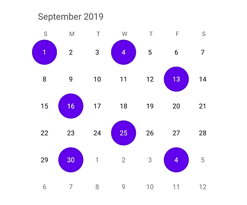 Single or multiple date selection support in Xamarin forms calendar view