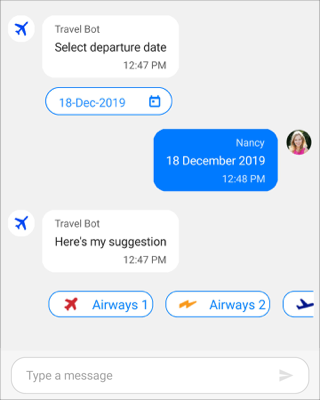 xamarin forms chat control shows suggestions in a message