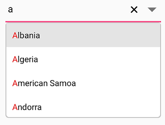 Matching Text Highlight First Occurrence Support in ComboBox Control for Xamarin.Forms