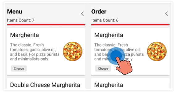 xamarin forms kanban demonstrates the card interaction