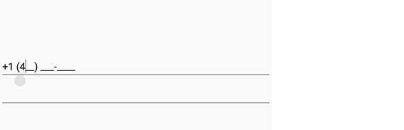 Xamarin.Forms Masked Entry value contains typed characters and prompt characters.