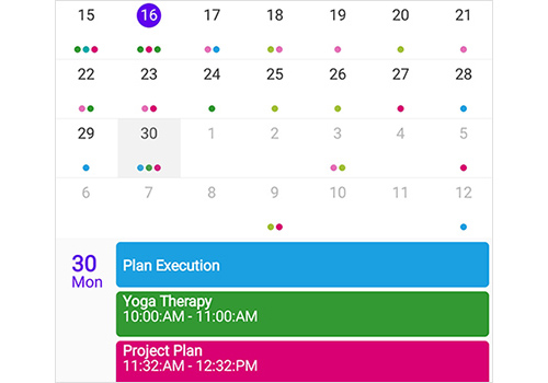 Agenda view in Xamarin.Forms scheduler