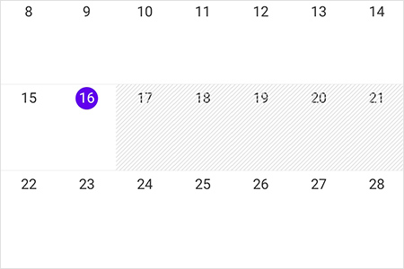 Blackout dates in  Xamarin.Forms Scheduler month view