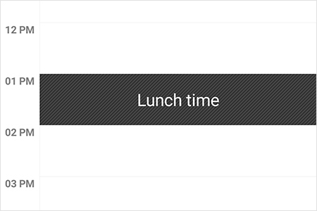 Blocking time slots in Xamarin.Forms Scheduler