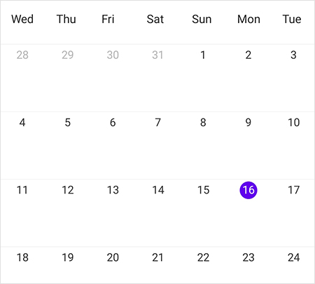 Changed first day of week in Xamarin.Forms Scheduler month view