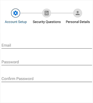 Xamarin.Forms StepProgressBar visualizes the progress in horizontal orientation